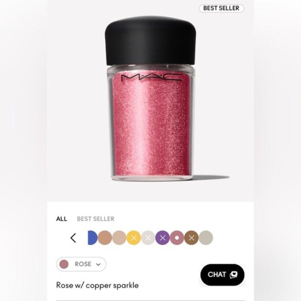 BRAND NEW MAC Cosmetics Rose Pink Copper sparkle pigment eyeshadow glitter FULL